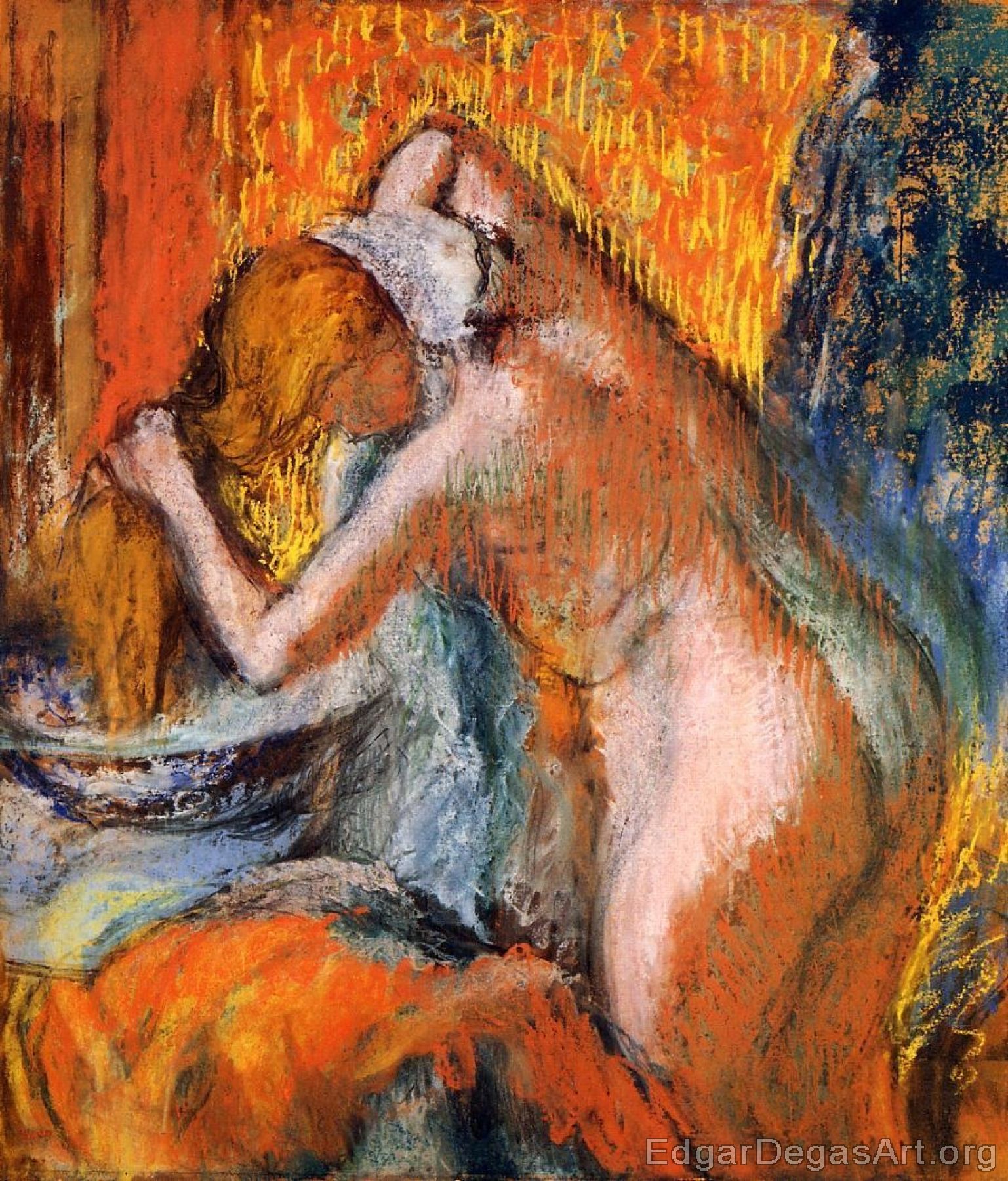 After the Bath, Woman Drying Her Hair